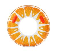 Inflatable Pool Rings Leak-Proof - Orange Fruit PVC Water Fun Toy Adult for
