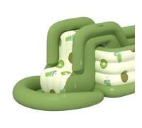 Inflatable Pool Slide - Thickened Water Slide For Swimming Pool With Anti-Tip Water-Fillable Base | Durable Puncture-Resistant PVC Construction Multiple Air Chambers 181x108x81cm 3kg | For Kids Adults