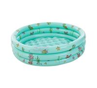 Inflatable Pool Swimming 51 X 13 inches Round 3 Ring Above Ground Blowup Pools Summer Water Fun Bathtub Garden(Gr眉n)