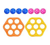 Inflatable Pool Toss Game Set | PVC, 100 x 90 cm Float, 20 cm Balls | Hexagonal Water Play Toy With 7 Balls | Outdoor For Kids Teens Adults, Beach Party