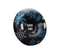 Inflatable Snow Sled - 35in Winter Tube | 0.4mm PVC Heavy Duty Sledding Toy with Handles, Stable Ski Tube for Iced River and Slopes, Fun Winter Game Gear for Kids and Adults