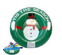 Inflatable Snow Sled - 80cm PVC Snow Tube for Kids & Adults, Winter & Beach Outdoor Toy | Penguin & Snowman Design for Sledding, Sand Play & Christmas Gifting