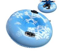 Inflatable Snow Tube - Thickened Sledding Ring, Cold-Resistant Winter Slider with Heavy Duty Handles, Giant Inflatable Ski Circle, Outdoor Play Gear, High Speed Floating Raft for Driveway Walkway