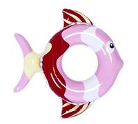 Inflatable Swimming Pool - Fish Shape Kids Swim for Trainer Toy | Floating Water Ring with Float Ring, Play Training Aid, Boys and Girls Pool Beach Water Park for Summer Party Outdoor Fun, 55x17x15 cm