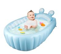Inflatable Toddler Bathtub, Space-Saving Portable Baby Bath, Soft Air Swimming Pool For Home Shower, Travel, Daycare, Hospital, Comfortable For, Quick Inflation And Drainage
