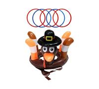 Inflatable Turkey Toss Hat Ring Game Festive Family Playset Party Fun