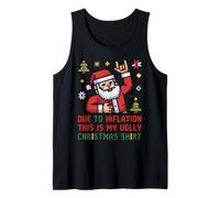 Inflation C'est ma Chemise de Noël Moche Santa Pixel Funny Débardeur