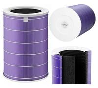 INFLOO - Filtre de Rechange pour Xiaomi Mi Air Purifier; pour 2, pour 2C, pour 2H, pour 2S, pour 3, pour 3H, pour 3C, pour PRO - M8R-FLH HEPA E11 - Charbon Actif - Puce RFID - Violet