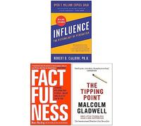 Influence The Psychology of Persuasion New and Expanded, Factfulness & The Tipping Point 3 Books Collection Set