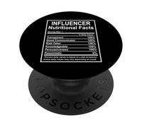 Influencer - Données nutritionnelles Amusantes sur Les réseaux Sociaux PopSockets PopGrip Adhésif