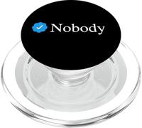Influencer Nobody Social Media Coque Bleue vérifiée PopSockets PopGrip pour MagSafe