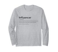 Influenceur (Description du Dictionnaire de médias Sociaux Amusant) Manche Longue