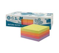 inFO notes Cube de notes repositionnables recyclées Nature 75 x 75 mm