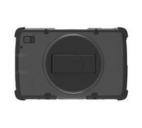 InfoCase - Coque de protection pour tablette - robuste - avec sangle de main rotative - polycarbonate, polyuréthanne thermoplastique (TPU) - clair -