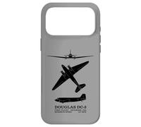 Infographie des Silhouettes d'avion de Ligne Douglas DC-3 Coque pour iPhone 17 Pro Max