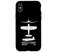 Infographie des silhouettes d'avion Vought F4U Corsair Coque pour iPhone X/XS