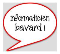 Informaticien Bavard (10x9cm) - Sticker/Autocollant