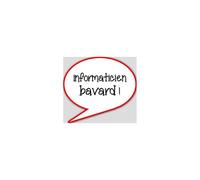 Informaticien Bavard - 15x13.5cm - Sticker/Autocollant