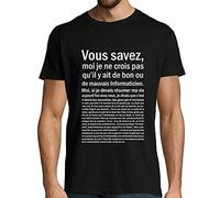 Informaticien | T-Shirt Bon ou Mauvais | Astérix et Obélix Mission Cléopâtre | T-Shirt col Rond Métier Humour M