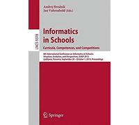 Informatics In Schools. Curricula, Competences, And Competitions