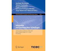 Information and Communication Technologies: 13th Ecuadorian Conference, Ticec 2025, Quito, Ecuador, October 16-17, 2025, Proceedings