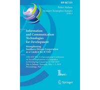 Information And Communication Technologies For Development. Strengthening Southern-Driven Cooperation As A Catalyst For Ict4d: 15th Ifip Wg 9.4 ... Countries, Ict4d 2019, Dar Es Salaa