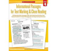 Informational Passages For Text Marking & Close Reading: Grade 4