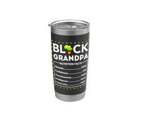 Informations nutritionnelles sur Black Grandpa Juneteenth King Father Pap Dad Gobelet isotherme en acier inoxydable double paroi