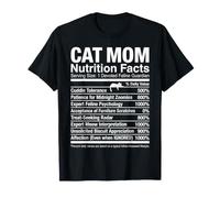 Informations nutritionnelles sur Cat Mom | Funny Feline Guardian T-Shirt