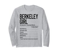 Informations nutritionnelles sur la Nutrition des Filles de Berkeley | Funny California Manche Longue