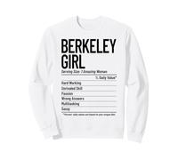 Informations nutritionnelles sur la Nutrition des Filles de Berkeley | Funny California Sweatshirt