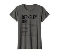 Informations nutritionnelles sur la Nutrition des Filles de Berkeley | Funny California T-Shirt