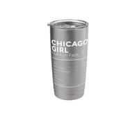 Informations nutritionnelles sur la nutrition des filles de Chicago Illinois Women Funny Deep Dish Gobelet isotherme en acier inoxydable double paroi