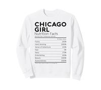 Informations nutritionnelles sur la Nutrition des Filles de Chicago Illinois Women Funny Deep Dish Sweatshirt