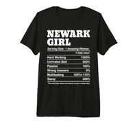 Informations nutritionnelles sur la Nutrition des Filles de Newark Funny New Jersey Vintage Pride T-Shirt Haut de Gamme