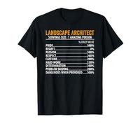 Informations nutritionnelles sur les architectes paysagistes hommes femmes T-Shirt