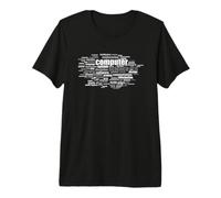 Informatique Conception de Termes clés en Nuage de Mots en Niveaux de Gris T-Shirt Haut de Gamme
