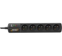 INFOSEC Multiprise S5 BLACK LINE II parafoudre 5 prises avec interrupteur