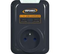 INFOSEC UPS SYSTEM Unité de distribution secteur S1 USB NEO 230 V 3680 W 3 pôles 2x USB