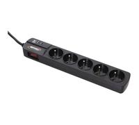 INFOSEC - S5 Black Line II - Parasurtenseur 5 Prises - Garantie 2 ans