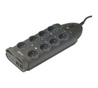 INFOSEC - S8 LAN TV - Parasurtenseur 8 Prises FR + 2 RJ45 + 2 Coax - Garantie 2 ans