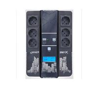 Infosec Zen-X 800 Onduleur Line Interactive 0.8kVA/480W, 6 Prises CA, USB, RJ45/11, Écran LCD, 162-290V, Batterie 12V 9Ah, Autonomie 15min