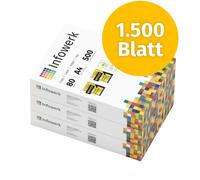 Infowerk Papier d'impression Papier à copier 1500 feuilles 3 x 500 A4 80g Premium blanc Vainqueur du test PEFC