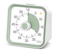 InfPokid Minuteur Visuel Timer Enfant avec Fonction Pause, Compte à Rebours de 60 Minutes Minuteur Enfant pour Salle de Classe, études, Cuisine, Silencieux Gestion du Temps pour Le TDAH (Blanc)