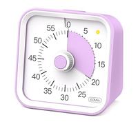 InfPokid Minuteur Visuel Timer Enfant avec Fonction Pause, Compte à Rebours de 60 Minutes Minuteur Enfant pour Salle de Classe, études, Cuisine, Silencieux Gestion du Temps pour Le TDAH (Violet)