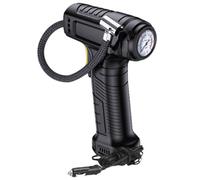 Infranteur de pneu 12V DC Pompe de pneu voiture filaire gonflage rapide Pumplable avec lumière ＆ Détection pression des pneus, pompe à air d'arrêt automatique avec 2 buse pour voiture, vélo, mo