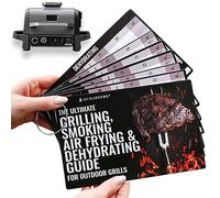 INFRAOVENS Guide de cuisson - Accessoire pour barbecue et fumoir Ninja Woodfire - Feuille de triche imperméable pour feu de bois OG701 OG751 7 en 1, grill électrique Master et friteuse à air