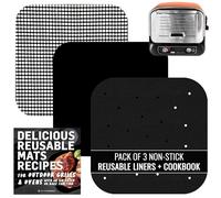 INFRAOVENS Revêtement réutilisable pour four à pizza Ninja Woodfire 8 en 1, fumoir d'extérieur, tapis de gril non jetable antiadhésif pour feu de bois, pierre à pizza électrique avec granulés, OO100