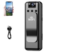 Infrared Night Vision Portable Recorder, Body Cameras with Audio & Video Recording, 1080p Noise Reduction Camera Clip On, WiFi, 180° Rotatable Lens, for Cycling, Travel, Outdoor Activities (64G Card)