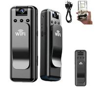 Infrared Night Vision Portable Recorder, Body Cameras with Audio &Video Recording, 180 Degree Rotatable Lens, HD 1080p Noise Reduction Camera Clip On, Wearable POV Camera for Cycling (WIFI+No Card)